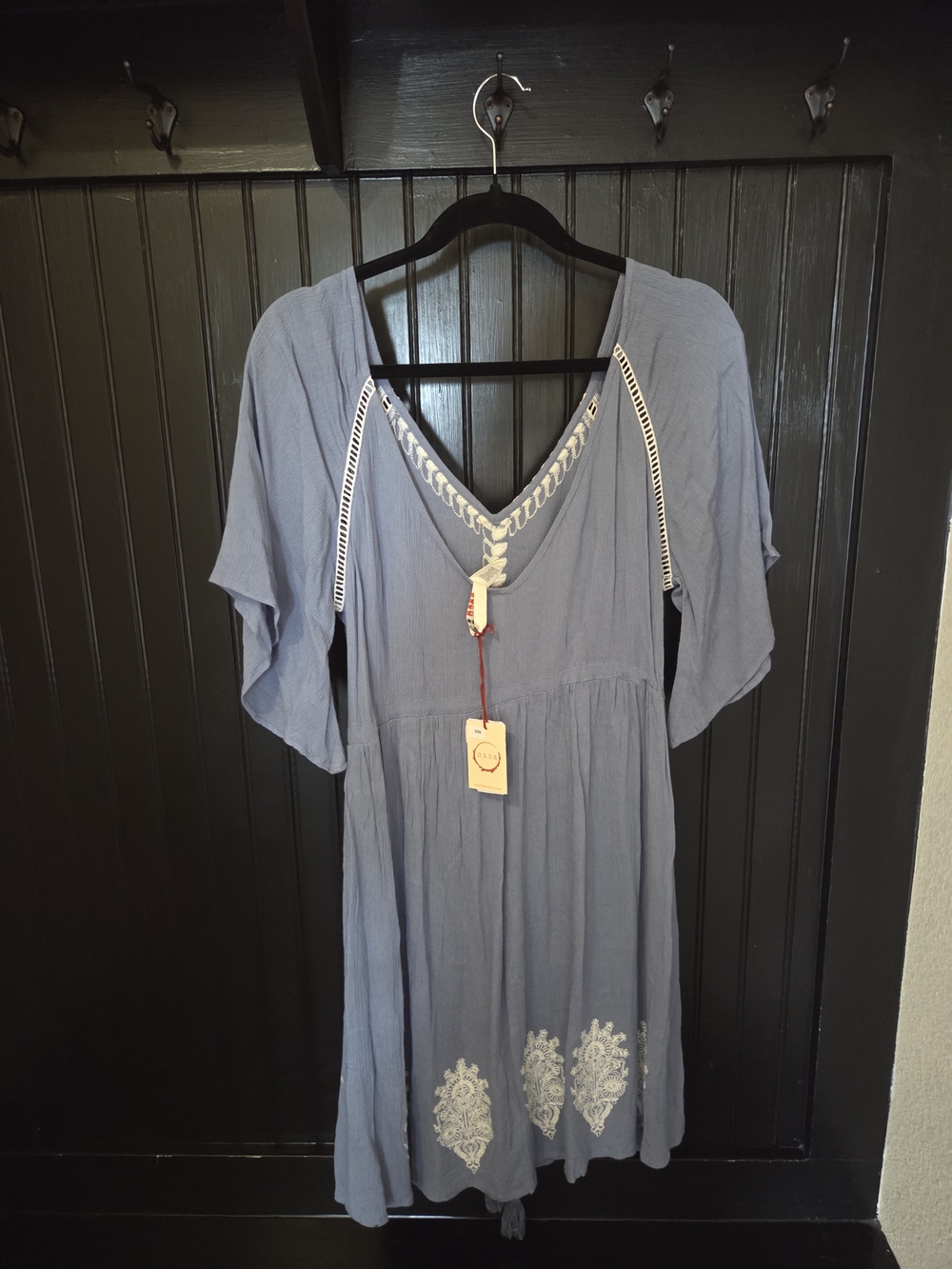 RAGA Blue Textured Midi Dress